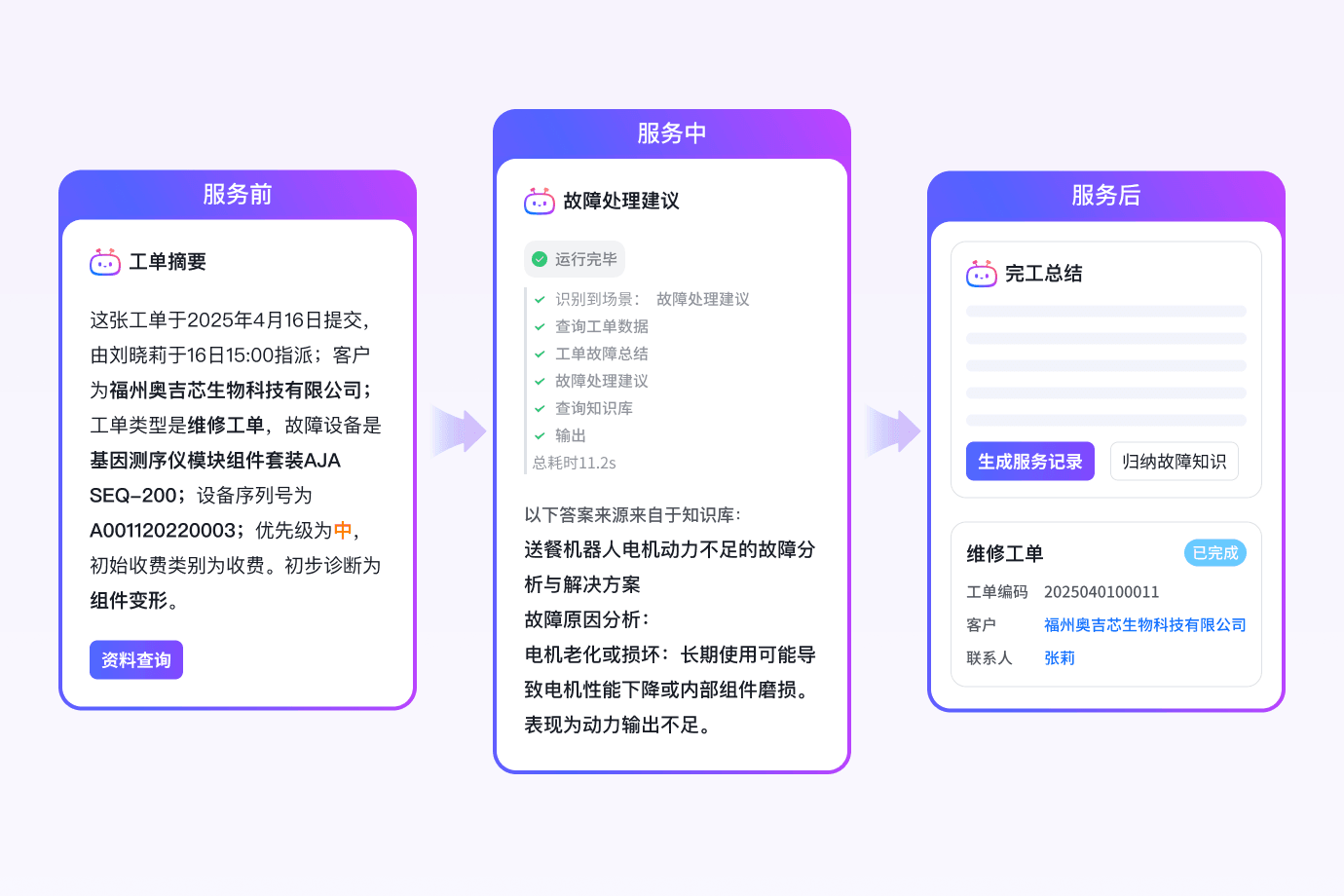 AI现场服务助手移动应用截图