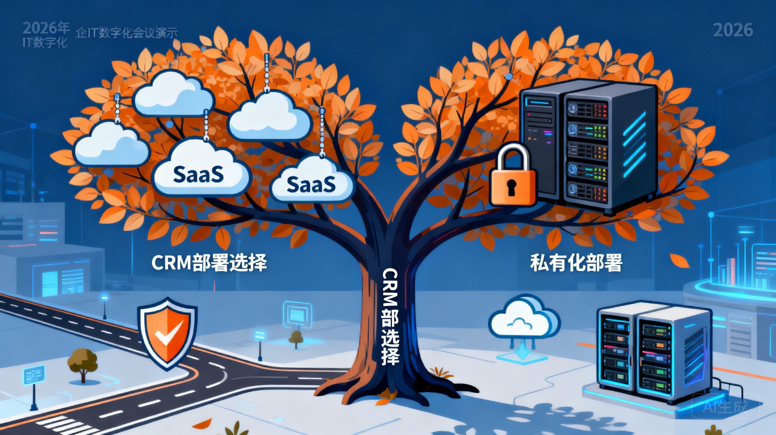 SaaS照旧私有化安排？？？？？2026年大中企业CRM安排方法最终决议树
