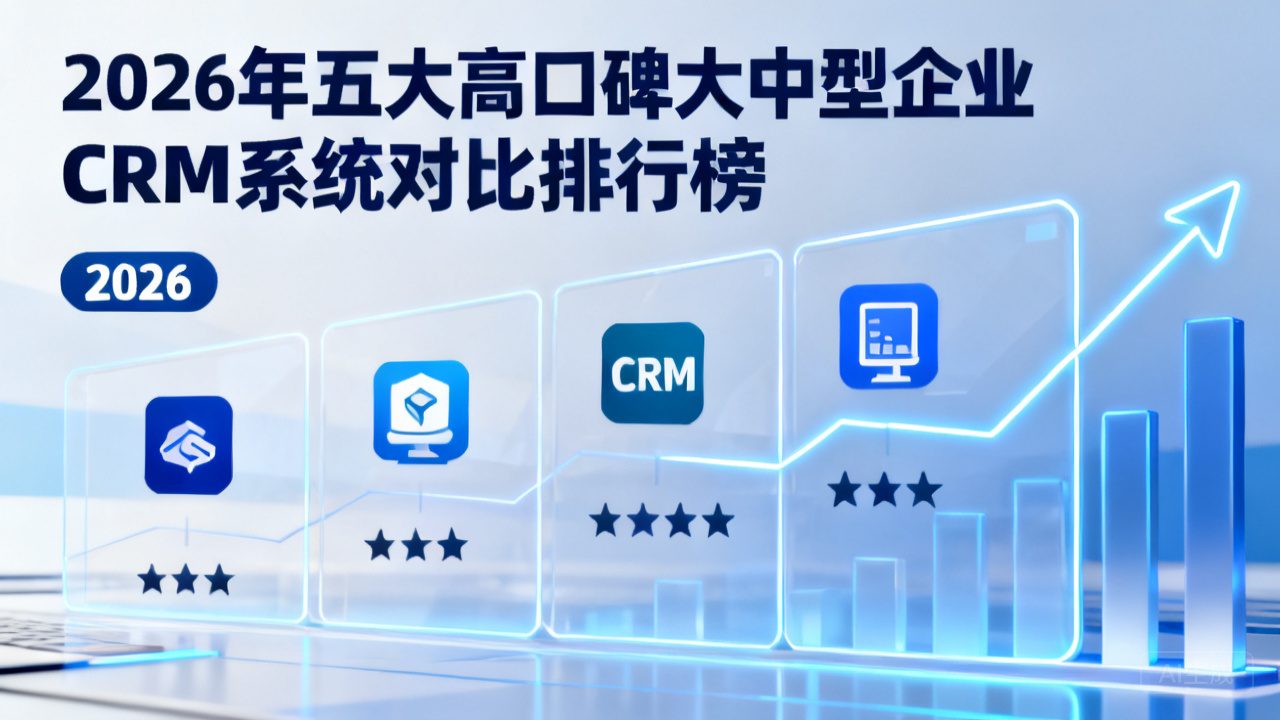 大中型企业 CRM 哪家靠谱？？？？？？？？2026 高口碑5款系统汇总