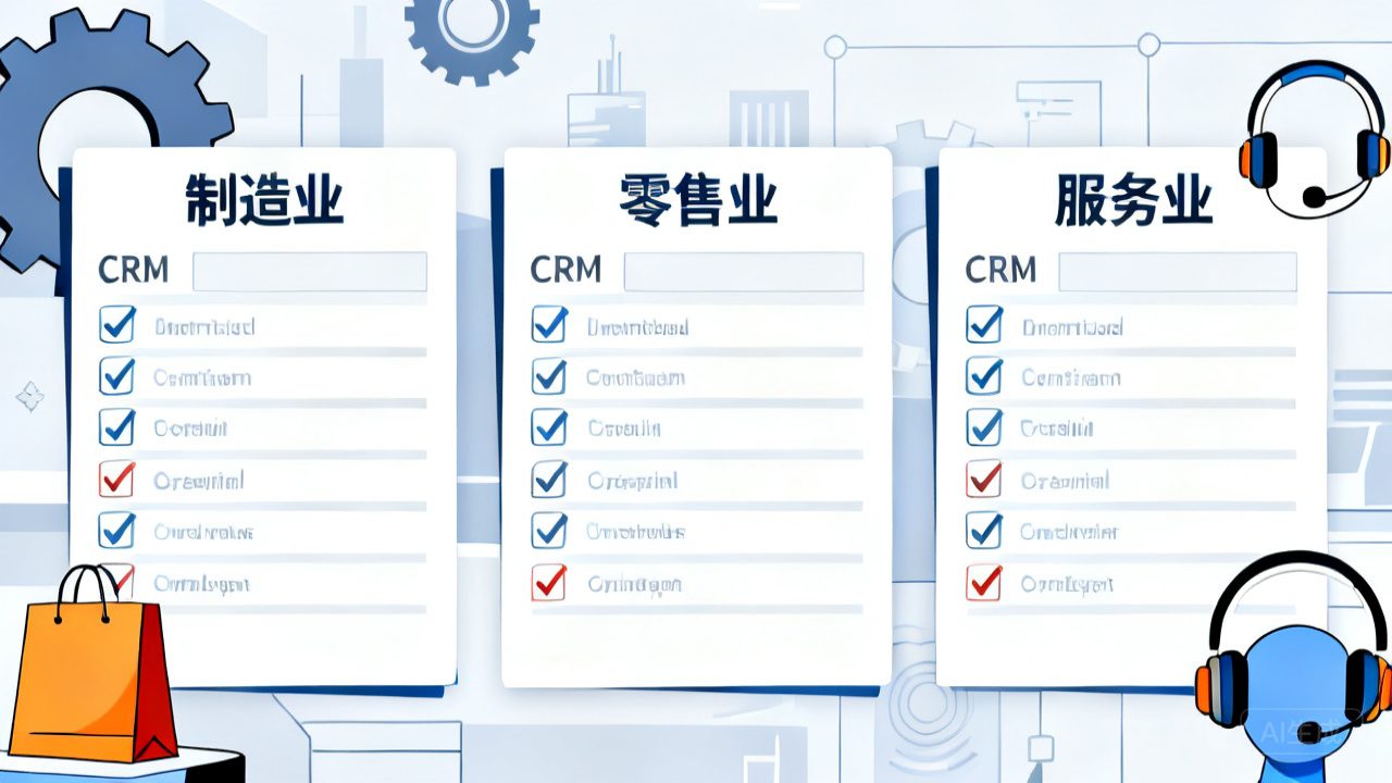 差别行业的CRM怎么选。。。。。。。浚？？？？？制造业、零售、服务业适用清单