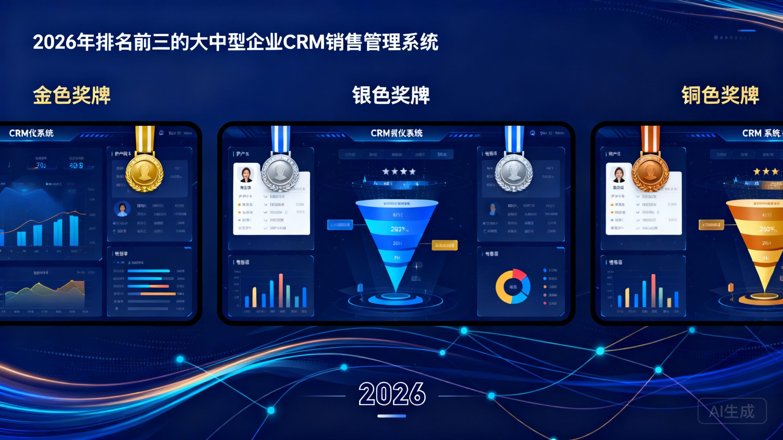 2026年排名前三的大中型企业CRM销售治理系统
